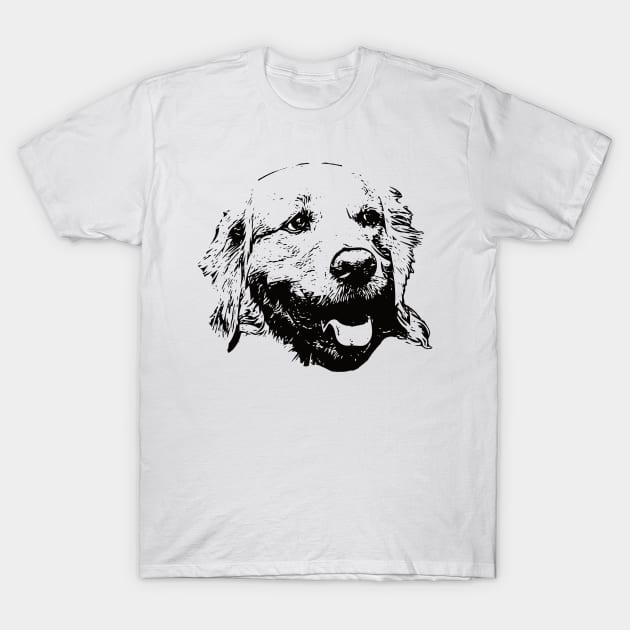 Golden Retriever Face Design - A Golden Christmas Gift T-Shirt by DoggyStyles